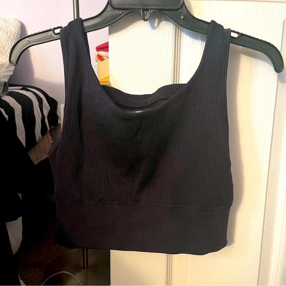90 Degree By Reflex black workout top sports bra